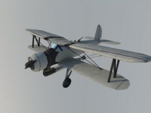 双翼滑翔机飞机SU模型