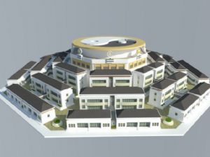 新中式太极别墅建筑SU模型