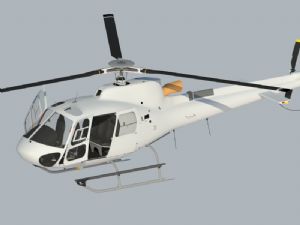 救援直升机飞机的SU模型