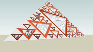三角形金字塔SU模型