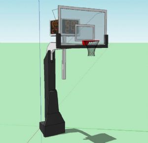 玻璃钢篮球架SU模型