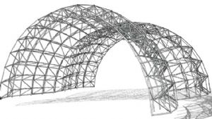 拱形空间桁架SU模型