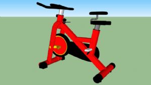健身器材动感单车SU模型