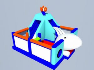 充气城堡鲨鱼SU模型