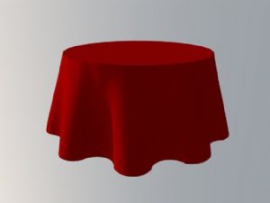 喜庆的红桌布SU模型