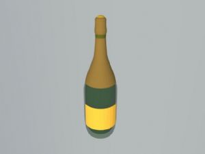 香槟酒瓶免费SU模型