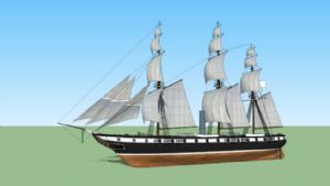 古代战舰战船SU模型