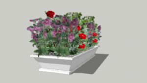 花圃花箱植物SU模型