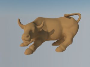牛雕塑SU模型