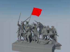 八路军红军人SU模型