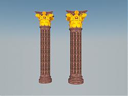 柱子罗马柱SU模型