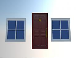 室内门卧室门正方形SU模型