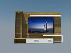 木制电视柜SU模型