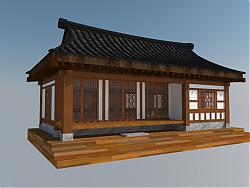日式古建殿SU模型