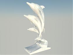 [vip]海豚雕塑su模型下载