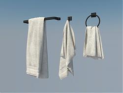 浴室挂件装饰品毛巾SU模型