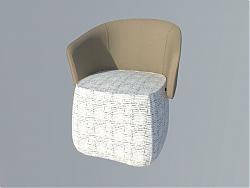 单座扶手沙发椅SU模型