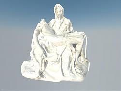 [vip]圣母抱耶稣之死雕塑su模型