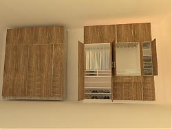 木制衣柜家具SU模型