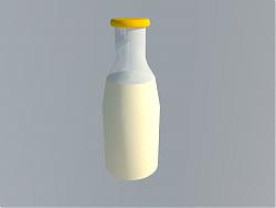 玻璃牛奶瓶SU模型