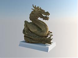 中国龙雕塑SU模型