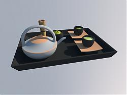 日式茶道茶具SU模型