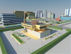 城市建筑规划SU模型
