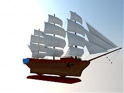 [vip]帆船工艺品摆件su模型