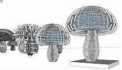 蘑菇雕塑SU模型