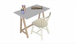 儿童家具画画桌写字桌SU模型