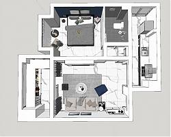 单身公寓SU模型