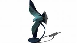 海鸥飞鸟雕塑SU模型