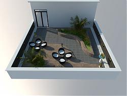 屋顶花园SU模型