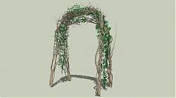 绿植门拱门SU模型