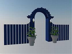 植物花架拱门SU模型