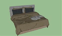 双人床家具床铺SU模型