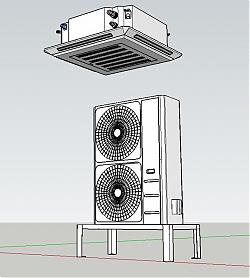 中央空调空调外机SU模型