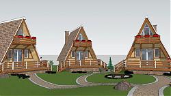 创意木屋别墅SU模型