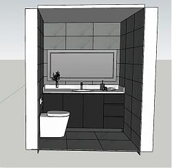 浴室柜马桶SU模型