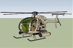 特战队员武装直升机SU模型